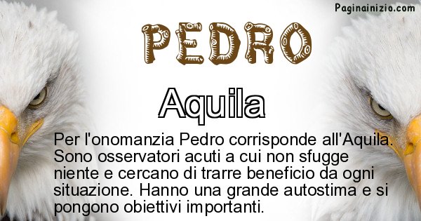 Pedro - Animale associato al nome Pedro