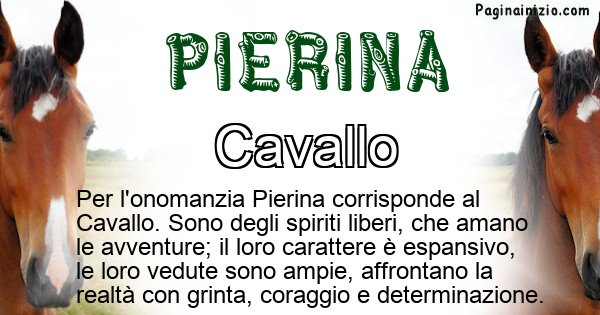 Pierina - Animale associato al nome Pierina