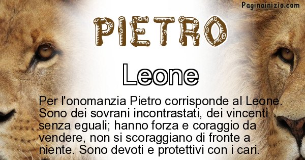 Pietro - Animale associato al nome Pietro