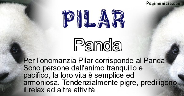 Pilar - Animale associato al nome Pilar