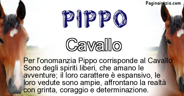 Pippo - Animale associato al nome Pippo