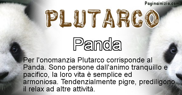Plutarco - Animale associato al nome Plutarco