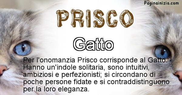 Prisco - Animale associato al nome Prisco