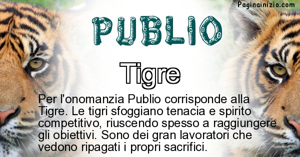 Publio - Animale associato al nome Publio