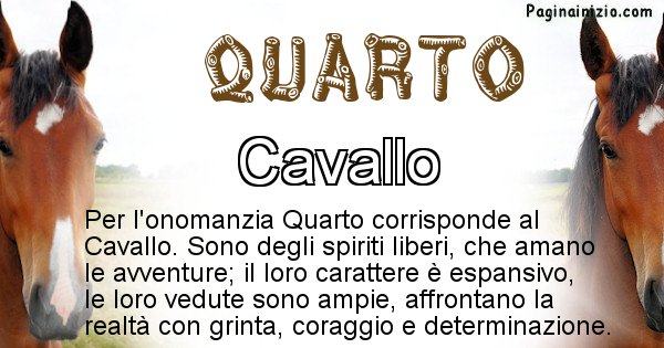 Quarto - Animale associato al nome Quarto