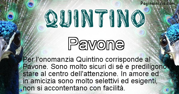 Quintino - Animale associato al nome Quintino