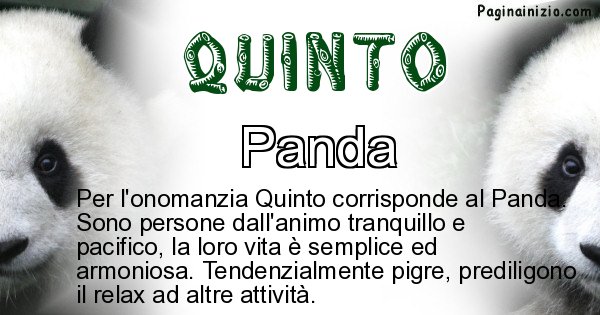 Quinto - Animale associato al nome Quinto