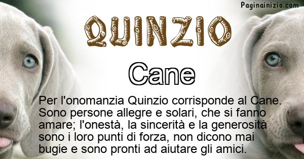 Quinzio - Animale associato al nome Quinzio