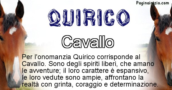 Quirico - Animale associato al nome Quirico