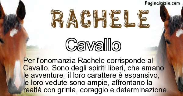 Rachele - Animale associato al nome Rachele