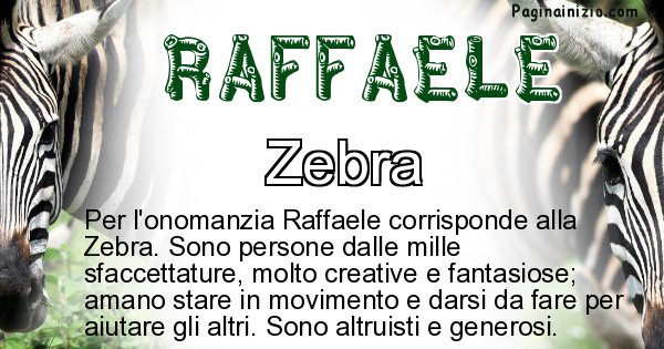 Raffaele - Animale associato al nome Raffaele