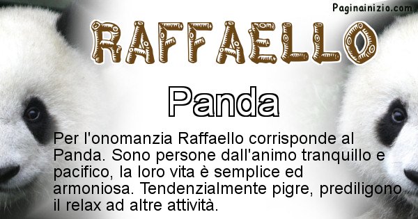 Raffaello - Animale associato al nome Raffaello