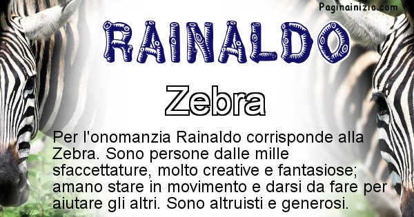 Rainaldo - Animale associato al nome Rainaldo