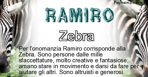 Ramiro - Animale associato al nome Ramiro