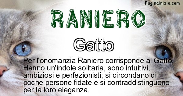Raniero - Animale associato al nome Raniero