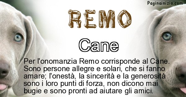 Remo - Animale associato al nome Remo