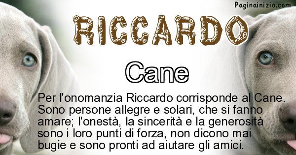 Riccardo - Animale associato al nome Riccardo
