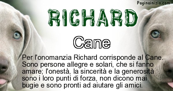 Richard - Animale associato al nome Richard