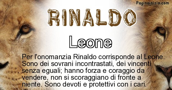 Rinaldo - Animale associato al nome Rinaldo