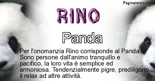 Rino - Animale associato al nome Rino