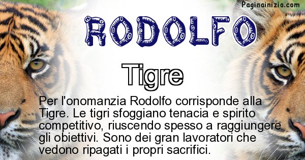 Rodolfo - Animale associato al nome Rodolfo
