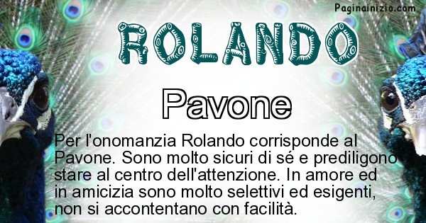 Rolando - Animale associato al nome Rolando