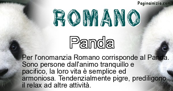 Romano - Animale associato al nome Romano