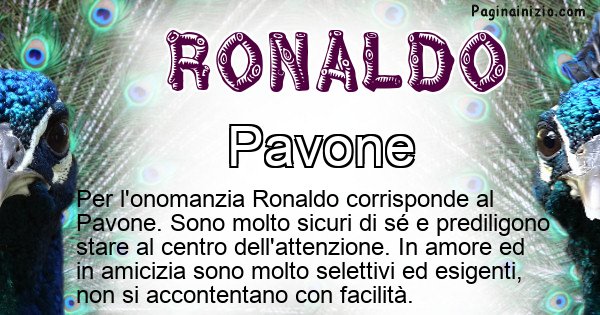 Ronaldo - Animale associato al nome Ronaldo