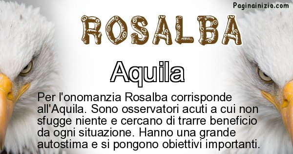 Rosalba - Animale associato al nome Rosalba