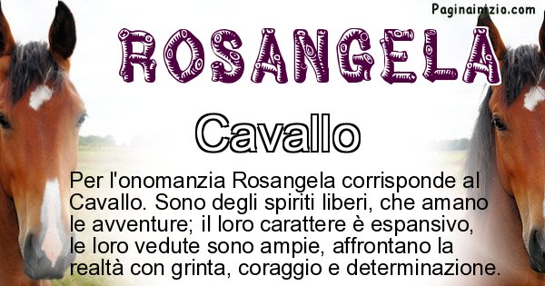 Rosangela - Animale associato al nome Rosangela