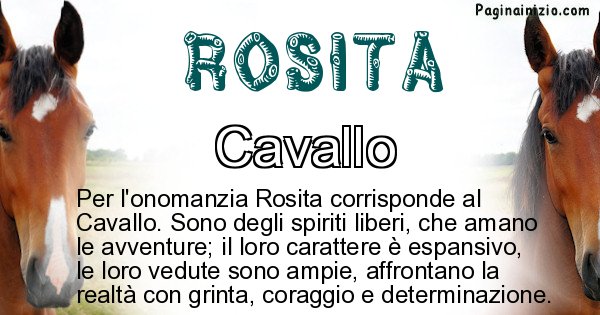 Rosita - Animale associato al nome Rosita