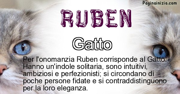 Ruben - Animale associato al nome Ruben