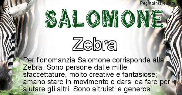 Salomone - Animale associato al nome Salomone