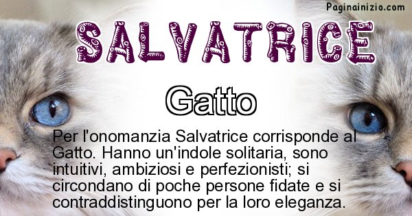 Salvatrice - Animale associato al nome Salvatrice