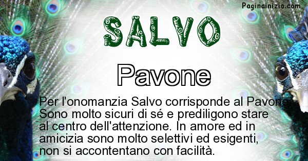 Salvo - Animale associato al nome Salvo