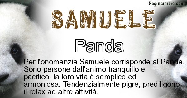 Samuele - Animale associato al nome Samuele