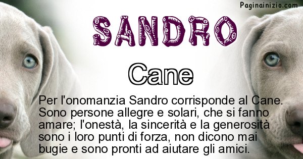 Sandro - Animale associato al nome Sandro