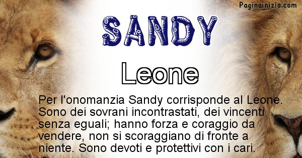 Sandy - Animale associato al nome Sandy