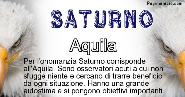 Saturno - Animale associato al nome Saturno