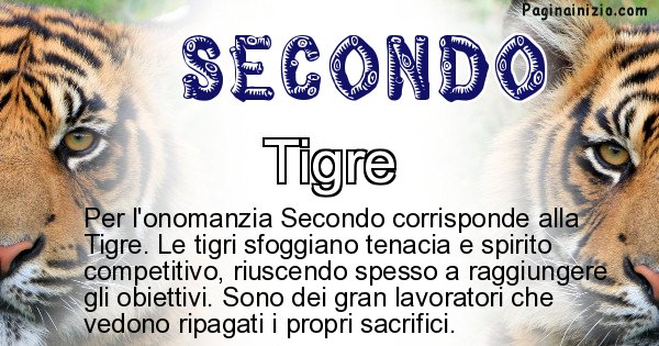 Secondo - Animale associato al nome Secondo