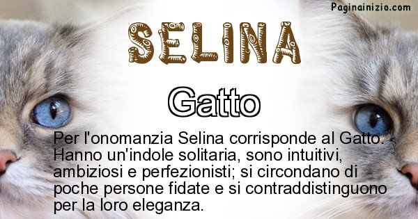 Selina - Animale associato al nome Selina