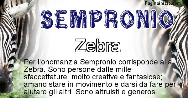 Sempronio - Animale associato al nome Sempronio