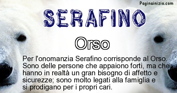 Serafino - Animale associato al nome Serafino