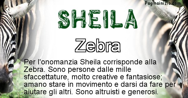 Sheila - Animale associato al nome Sheila