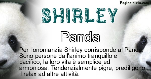Shirley - Animale associato al nome Shirley
