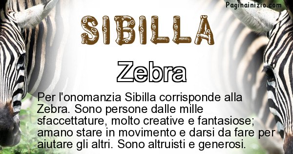 Sibilla - Animale associato al nome Sibilla