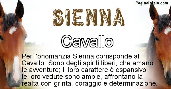 Sienna - Animale associato al nome Sienna