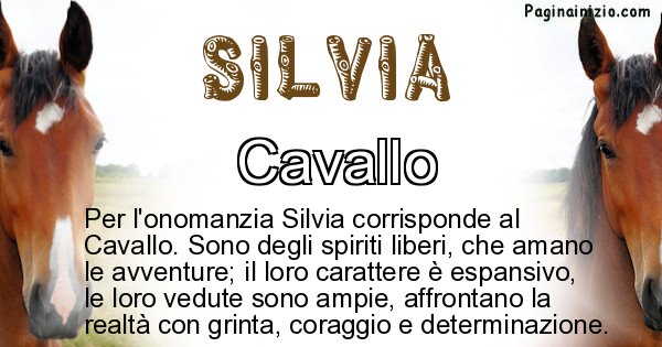 Silvia - Animale associato al nome Silvia