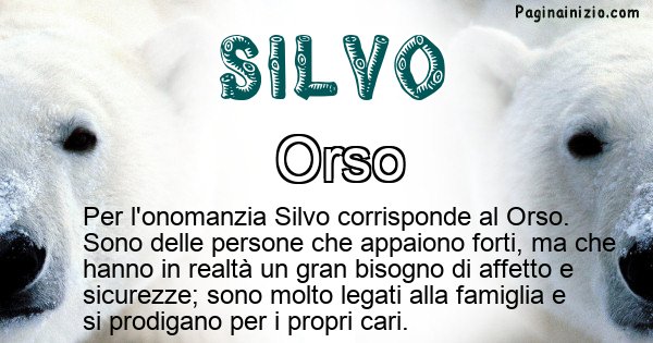 Silvo - Animale associato al nome Silvo