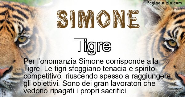 Simone - Animale associato al nome Simone